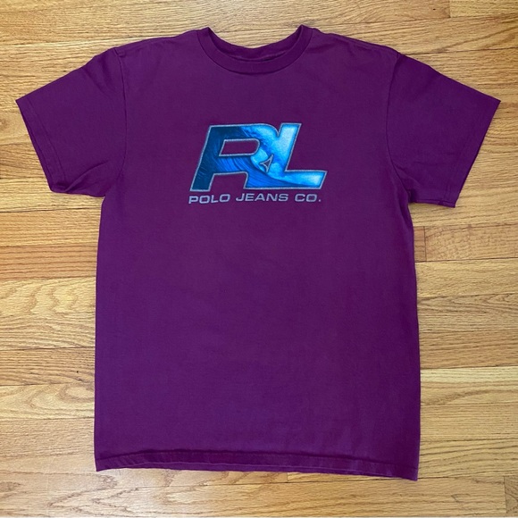 polo jeans co Other - Polo Jeans Co Ralph Lauren Tshirt Men’s Medium Purple Blue Logo Tee Crew Neck